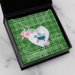 Sea Turtle Necklace Gift for My Beautiful Girlfriend Valentines Necklace Clan Blane Tartan Blue Turtle Necklace