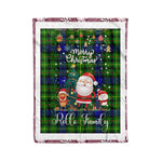 Personalized Gift Tartan Plaid Blanket Clan Rollo With Funny Santa Snowman Reindeer Merry Christmas Fleece Blanket, Home Living Room, Plaid Blanket, Tartan Blanket, Scottish Blanket, Buffalo fleece blanket, Christmas Blanket