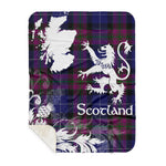 Sherpa Blanket - Tartan Blanket Thistle and Lion Scottish Clan Pride Of Scotland Plaid Blanket, plaid sherpa blanket queen,purple sherpa blanket,queen sherpa blanket,queen size sherpa blanket,red sherpa blanket,scottish tartan blankets,sherpa blanket,sherpa christmas blanket