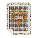 Personalized Gift Tartan Plaid Blanket Clan Stewart Dress Ancient With Christmas Cookie Baking Crew Christmas Gift Sherpa Blanket, tartan sherpa blanket,buffalo plaid sherpa blanket,christmas sherpa blanket,Christmas Throw Blanket,green plaid sherpa blanket,green sherpa blanket