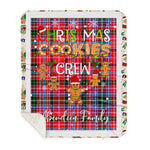 Personalized Gift Tartan Plaid Blanket Clan Aberdeen With Christmas Cookie Baking Crew Christmas Gift Sherpa Blanket, tartan sherpa blanket,buffalo plaid sherpa blanket,christmas sherpa blanket,Christmas Throw Blanket,green plaid sherpa blanket,green sherpa blanket