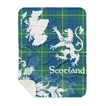 Sherpa Blanket - Tartan Blanket Thistle and Lion Scottish Clan Hamilton Hunting Ancient Plaid Blanket, plaid sherpa blanket queen,purple sherpa blanket,queen sherpa blanket,queen size sherpa blanket,red sherpa blanket,scottish tartan blankets,sherpa blanket,sherpa christmas blanket