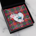 Sea Turtle Necklace Gift for My Beautiful Girlfriend Valentines Necklace Clan Wauchope Tartan Blue Turtle Necklace