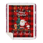 Personalized Gift Tartan Plaid Blanket Clan MacLeod Of Raasay With Funny Santa Snowman Reindeer Merry Christmas Gift Sherpa Blanket, blue plaid sherpa blanket,blue tartan sherpa blanket,Buchan,buffalo plaid sherpa blanket,christmas sherpa blanket,Christmas Throw Blanket