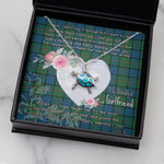 Sea Turtle Necklace Gift for My Beautiful Girlfriend Valentines Necklace Clan Lauder Tartan Blue Turtle Necklace