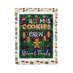 Personalized Gift Tartan Plaid Blanket Clan Stewart Modern With Christmas Cookie Baking Crew Christmas Gift Blanket, Plaid Blanket, Christmas Fleece Blanket, Christmas Blanket, Tartan Blanket, Scottish Blanket, Scotland Blanket, Family Name Blanket, Custom Blanket, Personalized Blanket