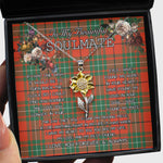 To My Beautiful Soulmate Sunflower Necklace In Your Eyes I Have Found My Home Clan MacAulay Ancient Tartan Jewelry For Girlfriend