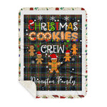 Personalized Gift Tartan Plaid Blanket Clan Denniston With Christmas Cookie Baking Crew Christmas Gift Sherpa Blanket, tartan sherpa blanket,buffalo plaid sherpa blanket,christmas sherpa blanket,Christmas Throw Blanket,green plaid sherpa blanket,green sherpa blanket