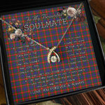 To My Beautiful Soulmate Necklace In Your Eyes I Have Found My Home Clan Fraser of Lovat Tartan Wishbone Dancing Necklace