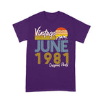 Vintage Since June 1981 Birthday Gift Birthday Shirt Funny 40th Birthday T Shirts - Scotstee Shop