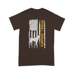 Scotstee Shop - Vintage USA American Flag Pitbull Grandpa Pittie Silhouette 4th Of July Shirt