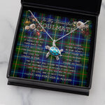 Sea Turtle Necklace To My Beautiful Soulmate Necklace In Your Eyes I Have Found My Home Clan Smith Modern Tartan Blue Turtle Necklace