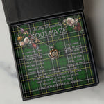 To My Beautiful Soulmate Necklace In Your Eyes I Have Found My Home Clan MacAlpine Modern Tartan Crown Pendant Necklace