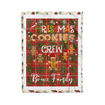 Personalized Gift Tartan Plaid Blanket Clan Bruce With Christmas Cookie Baking Crew Christmas Gift Blanket, Plaid Blanket, Christmas Fleece Blanket, Christmas Blanket, Tartan Blanket, Scottish Blanket, Scotland Blanket, Family Name Blanket, Custom Blanket, Personalized Blanket