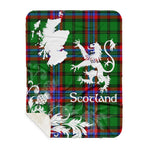 Sherpa Blanket - Tartan Blanket Thistle and Lion Scottish Clan McGeachie Plaid Blanket, plaid sherpa blanket queen,purple sherpa blanket,queen sherpa blanket,queen size sherpa blanket,red sherpa blanket,scottish tartan blankets,sherpa blanket,sherpa christmas blanket