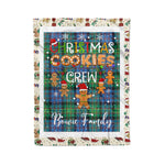 Personalized Gift Tartan Plaid Blanket Clan Bowie With Christmas Cookie Baking Crew Christmas Gift Blanket, Plaid Blanket, Christmas Fleece Blanket, Christmas Blanket, Tartan Blanket, Scottish Blanket, Scotland Blanket, Family Name Blanket, Custom Blanket, Personalized Blanket