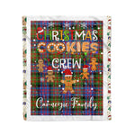 Personalized Gift Tartan Plaid Blanket Clan Carnegie Ancient With Christmas Cookie Baking Crew Christmas Gift Blanket, Plaid Blanket, Christmas Fleece Blanket, Christmas Blanket, Tartan Blanket, Scottish Blanket, Scotland Blanket, Family Name Blanket, Custom Blanket, Personalized Blanket