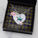 Sea Turtle Necklace Gift for My Beautiful Girlfriend Valentines Necklace Clan MacLellan Modern Tartan Blue Turtle Necklace