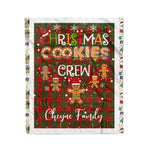 Personalized Gift Tartan Plaid Blanket Clan Cheyne With Christmas Cookie Baking Crew Christmas Gift Blanket, Plaid Blanket, Christmas Fleece Blanket, Christmas Blanket, Tartan Blanket, Scottish Blanket, Scotland Blanket, Family Name Blanket, Custom Blanket, Personalized Blanket