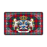 Doormat - Welcome Mat Scottish Fraser of Altyre Clan Badge Tartan Door Mat, Plaid Doormat