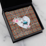 Sea Turtle Necklace Gift for My Beautiful Girlfriend Valentines Necklace Clan Innes Ancient Tartan Blue Turtle Necklace