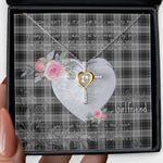 Gift For My Beautiful Girlfriend Necklace Valentine Necklace Clan Glendinning Tartan Cross Dancing Necklace Scottish Tartan Jewelry
