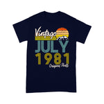 Vintage Since July 1981 Years Old Birthday Gift Birthday Shirt Funny 40th Birthday T Shirts - Scotstee Shop