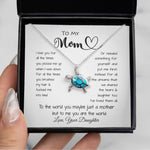 Opal Turtle Necklace - To My Mom - To The World You Maybe Just A Mother But To Me You Are The World Mother's Day Necklace