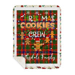 Personalized Gift Tartan Plaid Blanket Clan Nithsdale With Christmas Cookie Baking Crew Christmas Gift Sherpa Blanket, tartan sherpa blanket,buffalo plaid sherpa blanket,christmas sherpa blanket,Christmas Throw Blanket,green plaid sherpa blanket,green sherpa blanket