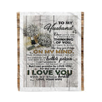 Scotstee Shop - Fleece Blanket - Cute Letter To Husband Lovely Gift Father Day Fleece Blanket
