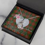 Rising Phoenix Necklace - Valentine Necklace Clan Menzie Tartan Gift for Girlfriend, Gift for My Wife Rising Phoenix Necklace