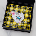 Sea Turtle Necklace Gift for My Beautiful Girlfriend Valentines Necklace Clan Barclay Tartan Blue Turtle Necklace