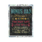 Scotstee Shop - Fleece Blanket - Funny Fathers Day Bonus Dad From Daughter Son Gifts Fleece Blanket