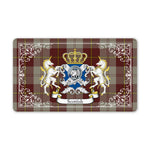 Doormat - Welcome Mat Scottish Cunningham Burgundy Dancers Clan Badge Tartan Door Mat, Plaid Doormat