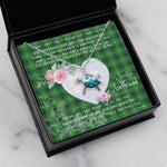 Sea Turtle Necklace Gift for My Beautiful Girlfriend Valentines Necklace Clan Arthur Tartan Blue Turtle Necklace