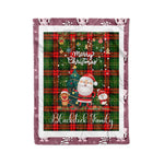 Personalized Gift Tartan Plaid Blanket Clan Blackstock With Funny Santa Snowman Reindeer Merry Christmas Fleece Blanket, Home Living Room, Plaid Blanket, Tartan Blanket, Scottish Blanket, Buffalo fleece blanket, Christmas Blanket