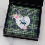 Sea Turtle Necklace Gift for My Beautiful Girlfriend Valentines Necklace Clan Blyth Tweeside Tartan Blue Turtle Necklace