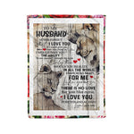 Scotstee Shop - Personalized Gift Letter To My Husband Present New Home, Couple Lions Cute Gift Fleece Blanket