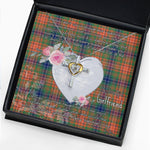 Gift For My Beautiful Girlfriend Necklace Valentine Necklace Clan Wilson Tartan Cross Dancing Necklace Scottish Tartan Jewelry
