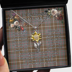 To My Beautiful Soulmate Sunflower Necklace In Your Eyes I Have Found My Home Clan MacIntyre Weathered Tartan Jewelry For Girlfriend