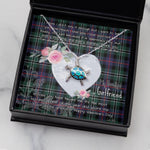 Sea Turtle Necklace Gift for My Beautiful Girlfriend Valentines Necklace Clan Rose Hunting Modern Tartan Blue Turtle Necklace