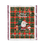 Personalized Gift Tartan Plaid Blanket Clan MacLachlan Modern With Funny Santa Snowman Reindeer Merry Christmas Fleece Blanket, Home Living Room, Plaid Blanket, Tartan Blanket, Scottish Blanket, Buffalo fleece blanket, Christmas Blanket