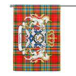 Scotstee Shop - Scotstee Shop Tartan Garden Flag Chattan Tartan Flag Clan Badge With Lion Scottish Tartan House Flag