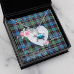 Sea Turtle Necklace Gift for My Beautiful Girlfriend Valentines Necklace Clan Guthrie Ancient Tartan Blue Turtle Necklace