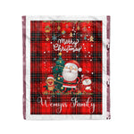 Personalized Gift Tartan Plaid Blanket Clan Wemyss With Funny Santa Snowman Reindeer Merry Christmas Fleece Blanket, Home Living Room, Plaid Blanket, Tartan Blanket, Scottish Blanket, Buffalo fleece blanket, Christmas Blanket