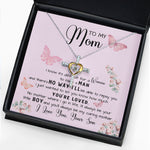 To My Mom Necklace Gift From Son Mother's Day Necklace, Mother's Day Cross Necklace