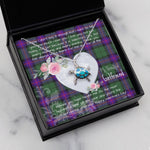 Sea Turtle Necklace Gift for My Beautiful Girlfriend Valentines Necklace Clan Armstrong Modern Tartan Blue Turtle Necklace