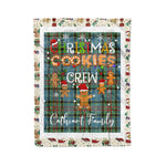 Personalized Gift Tartan Plaid Blanket Clan Cathcart With Christmas Cookie Baking Crew Christmas Gift Blanket, Plaid Blanket, Christmas Fleece Blanket, Christmas Blanket, Tartan Blanket, Scottish Blanket, Scotland Blanket, Family Name Blanket, Custom Blanket, Personalized Blanket