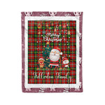 Personalized Gift Tartan Plaid Blanket Clan Fullerton With Funny Santa Snowman Reindeer Merry Christmas Fleece Blanket, Christmas Blanket, Plaid Blanket, Tartan Blanket,Scottish Blanket