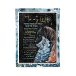 Scotstee Shop - Personalized Wife Lovers To My Wife Never Forget I Love You Fleece Blanket